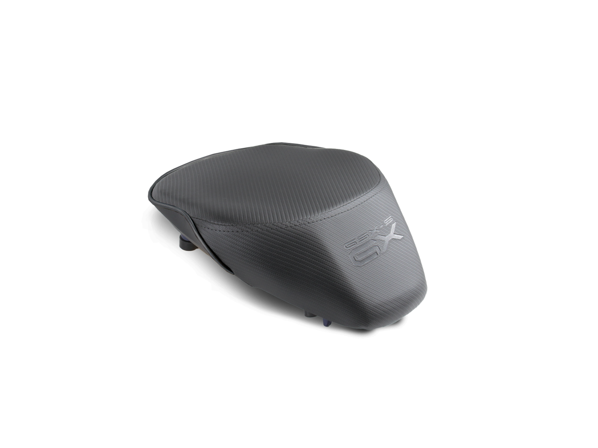 Suzuki GSX-S 1000GX Rear Motorcycle Seat by Sargent with CFX and Black Welt.